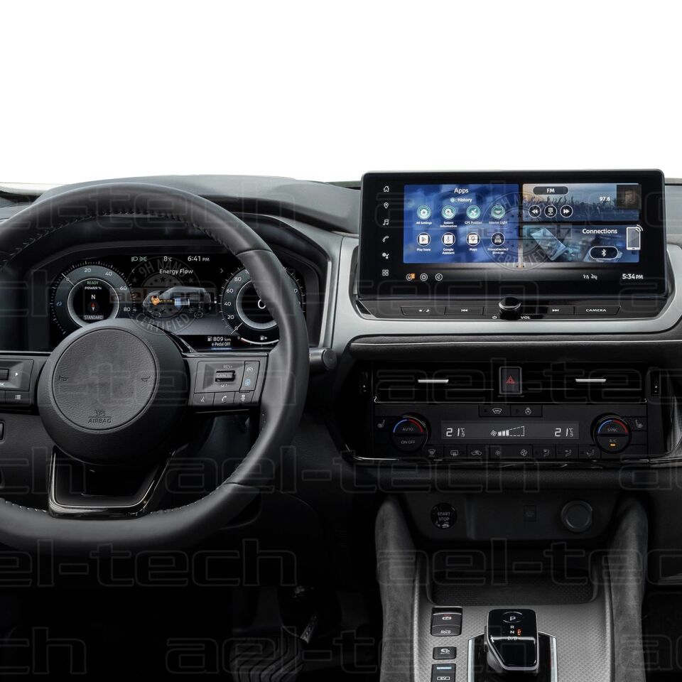 Nissan Qashqai Uyumlu Dijital Gösterge ve Navigasyon 9H Nano Ekran Koruyucu 2'li Set 2024-2025