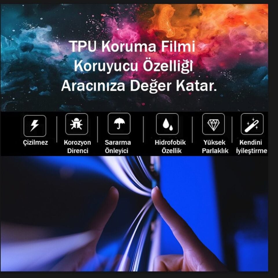 Honda City Uyumlu Piano Black Vites Etrafı 5D Karbon Görünümlü TPU Koruma  2021/2024