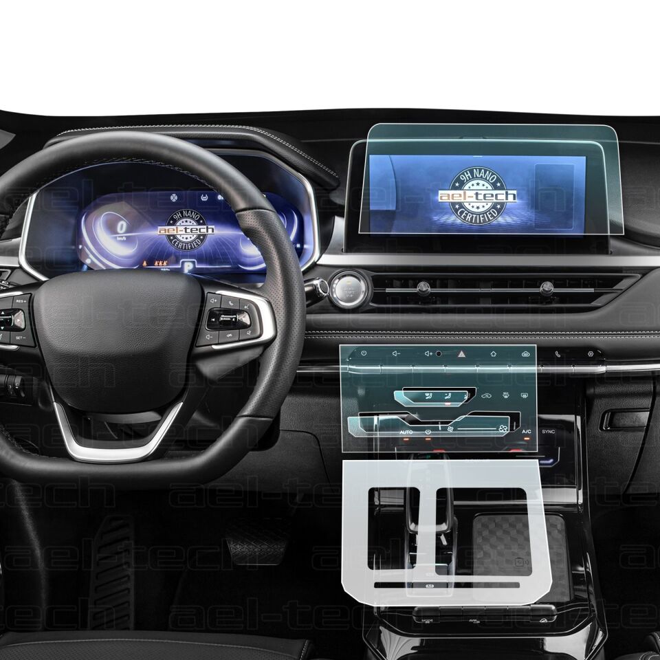 Chery Tiggo 7 Pro Luxury 9H Navigasyon, İç Merkezi Kontrol Ve Vites Etrafı TPU Koruyucu 3'lü Set