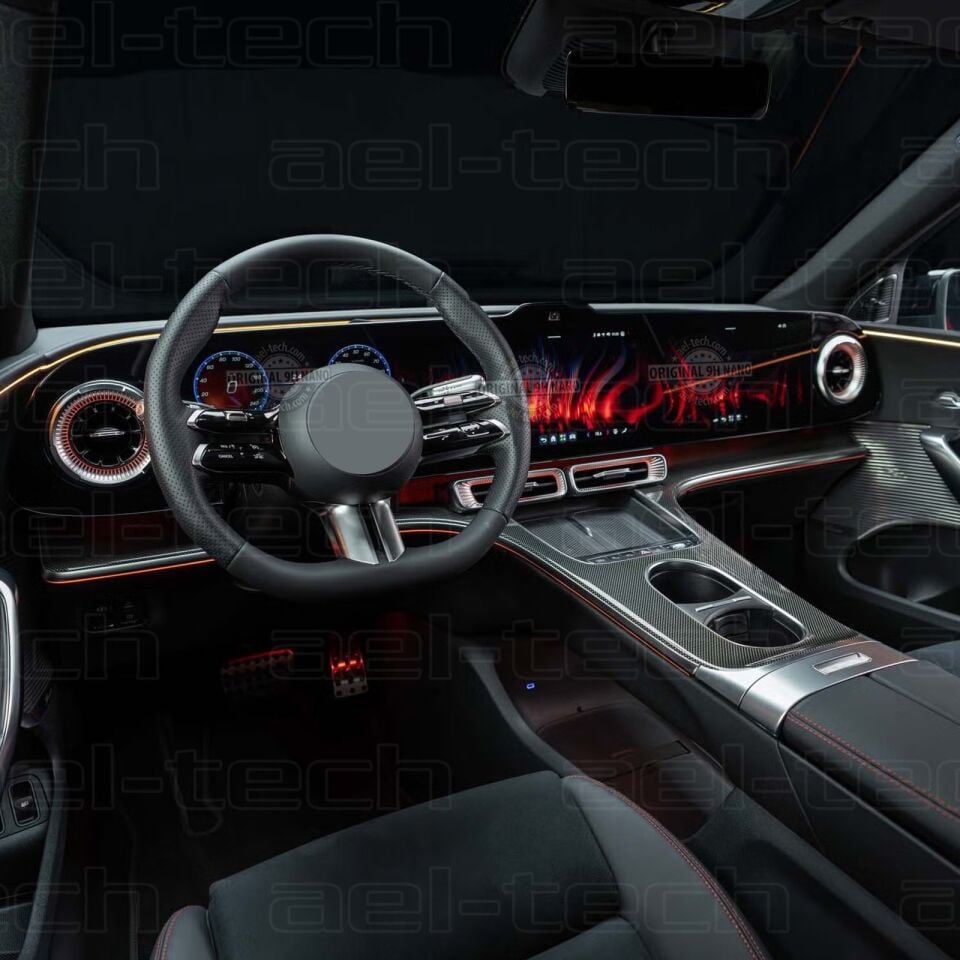 Mercedes GLC EV Uyumlu Dijital Gösterge ve Navigasyon 9H Nano Ekran Koruyucu 4'lü Set 2025-2026