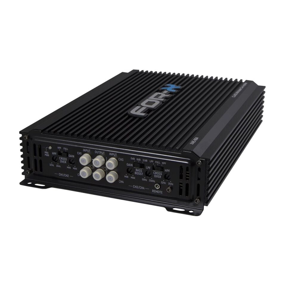 For-X XAE-604 4 Kanal Oto Amfisi - Köprülenebilir Power Amfi