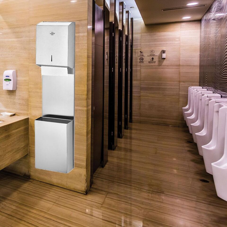 Rulopak Z Katlama Kağıt Havlu Dispenseri 400'Lü + Paslanmaz Çöp Kovası 9 L Kombi Set