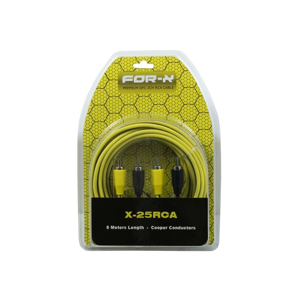FOR-X X-25RCA 5 Metre RCA Kablo - Oto Amfi Sinyal Kablosu