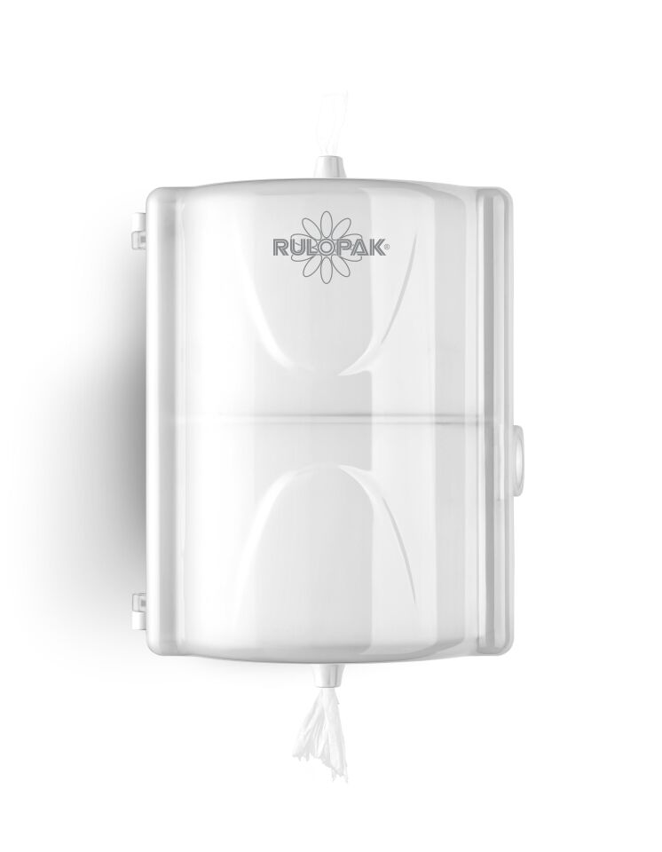 Rulopak İkiz Mini Cimri İçten Çekmeli Tuvalet Kağıdı Dispenseri Beyaz