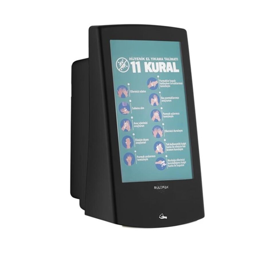 Rulopak Reklamlı Köpük Sabun Dispenseri 500 Ml Siyah