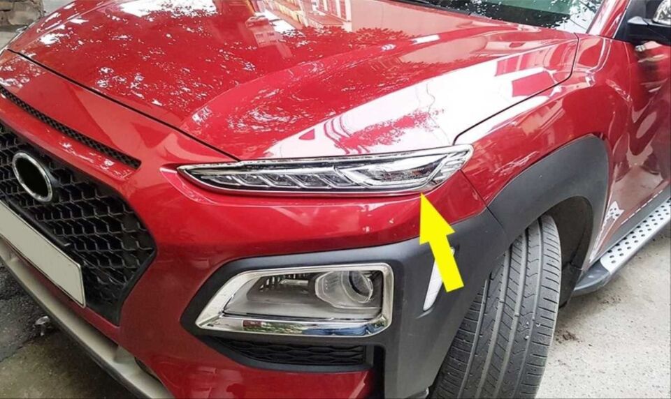 KONA IÇIN UYUMLU ON GUNDUZ LEDI ÇERÇEVE -KROM