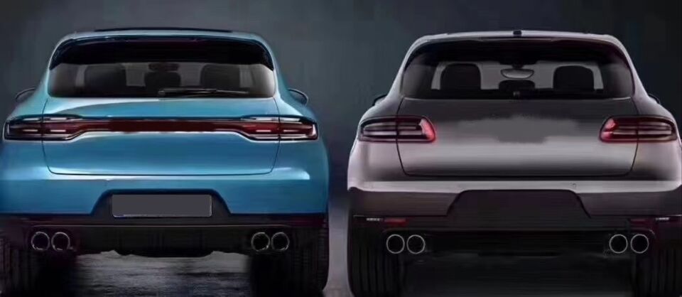 MACAN 2014-2018IÇIN UYUMLU BAGAJ KAPAGI VE LED STOP  2018  + GÖRÜNÜM FACELIFT -   KIRMIZI