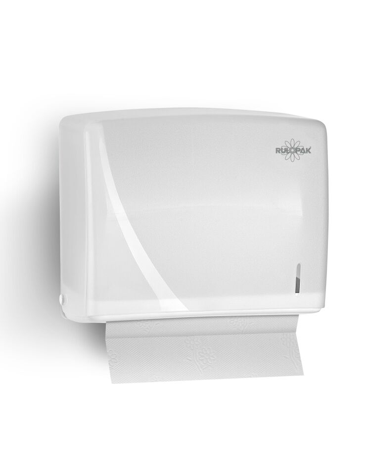 Rulopak Modern C-V Katlama Kağıt Havlu Dispenseri 200'Lü Beyaz