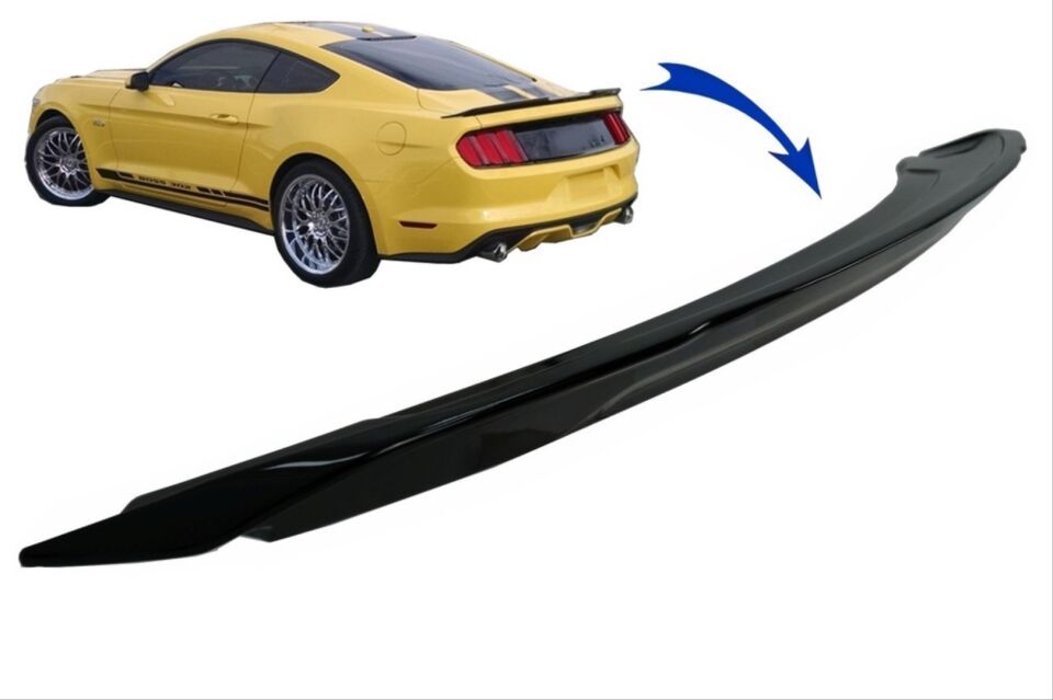 MUSTANG IÇIN UYUMLU 2015-2020 GT SPOILER PIANO BLACK  (4 PARÇA)