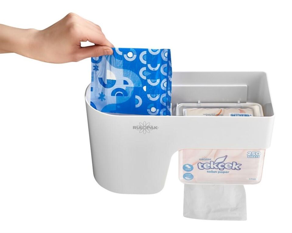 Rulopak Multitask Tuvalet Kağıdı Dispenseri Beyaz
