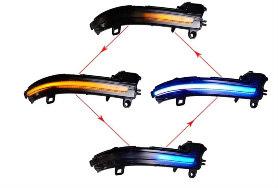 DINAMIK LED AYNA SINYALI MAVI SELAMLAMA  (F20-F30-F32-F36-F22-E84)