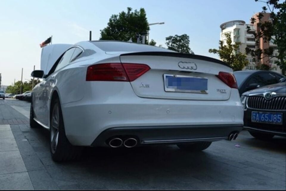 A5 2009-2016  IÇIN UYUMLU SPOILER  - PIANO BLACK (PARLAK SIYAH)