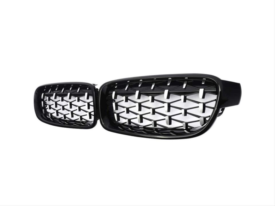3 SERISI F30 2012-2018 IÇIN UYUMLU DIAMOND PANJUR (BÖBREK) PIANO BLACK