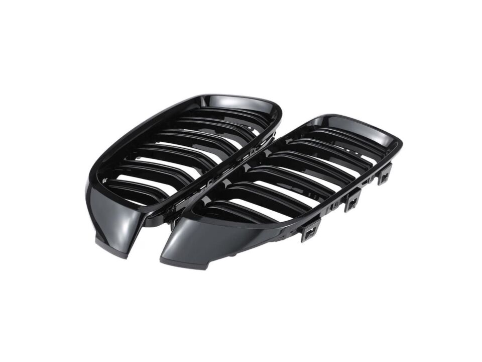 4 SERISI F32 2013-2019 IÇIN UYUMLU M4 PANJUR (CIFT CIZGI BÖBREK) PIANO BLACK