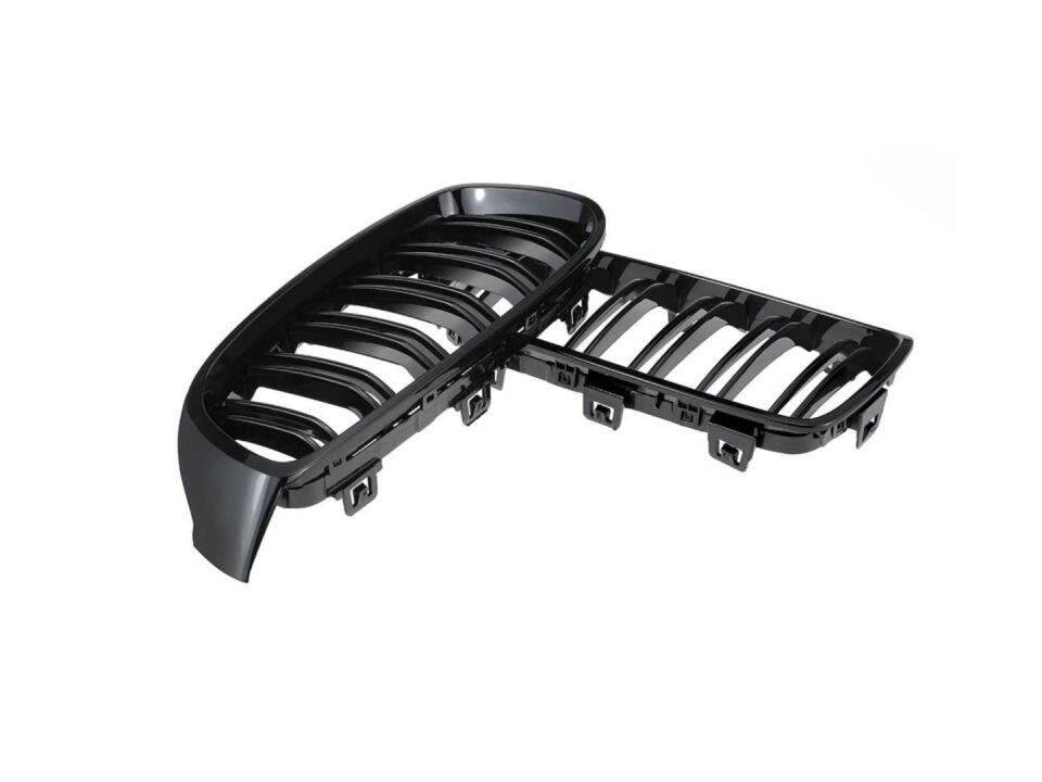 4 SERISI F32 2013-2019 IÇIN UYUMLU M4 PANJUR (CIFT CIZGI BÖBREK) PIANO BLACK