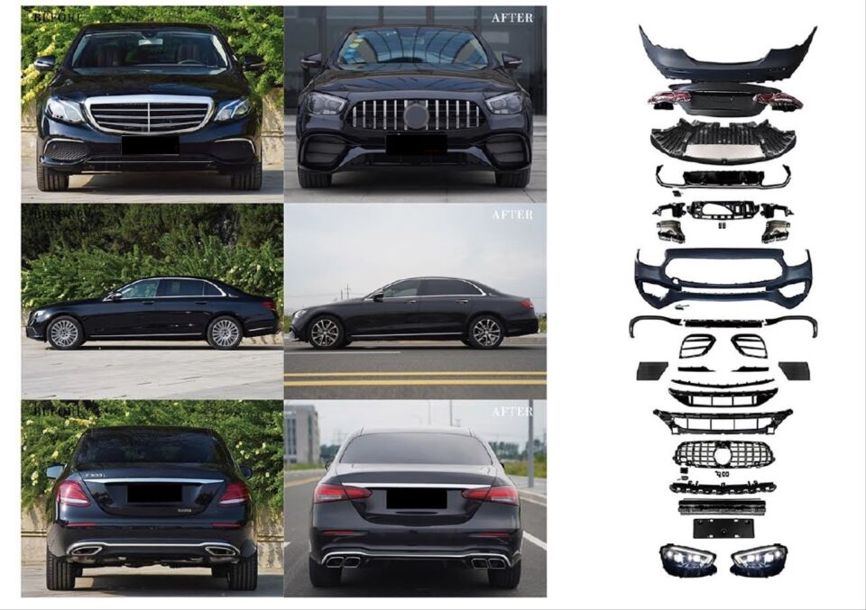 2016-2019 W213 E SERİSİ İÇİN  2020+ AMG 63S GÖRÜNÜM FACELIFT (FAR-STOP-BAGAJ DAHİL)