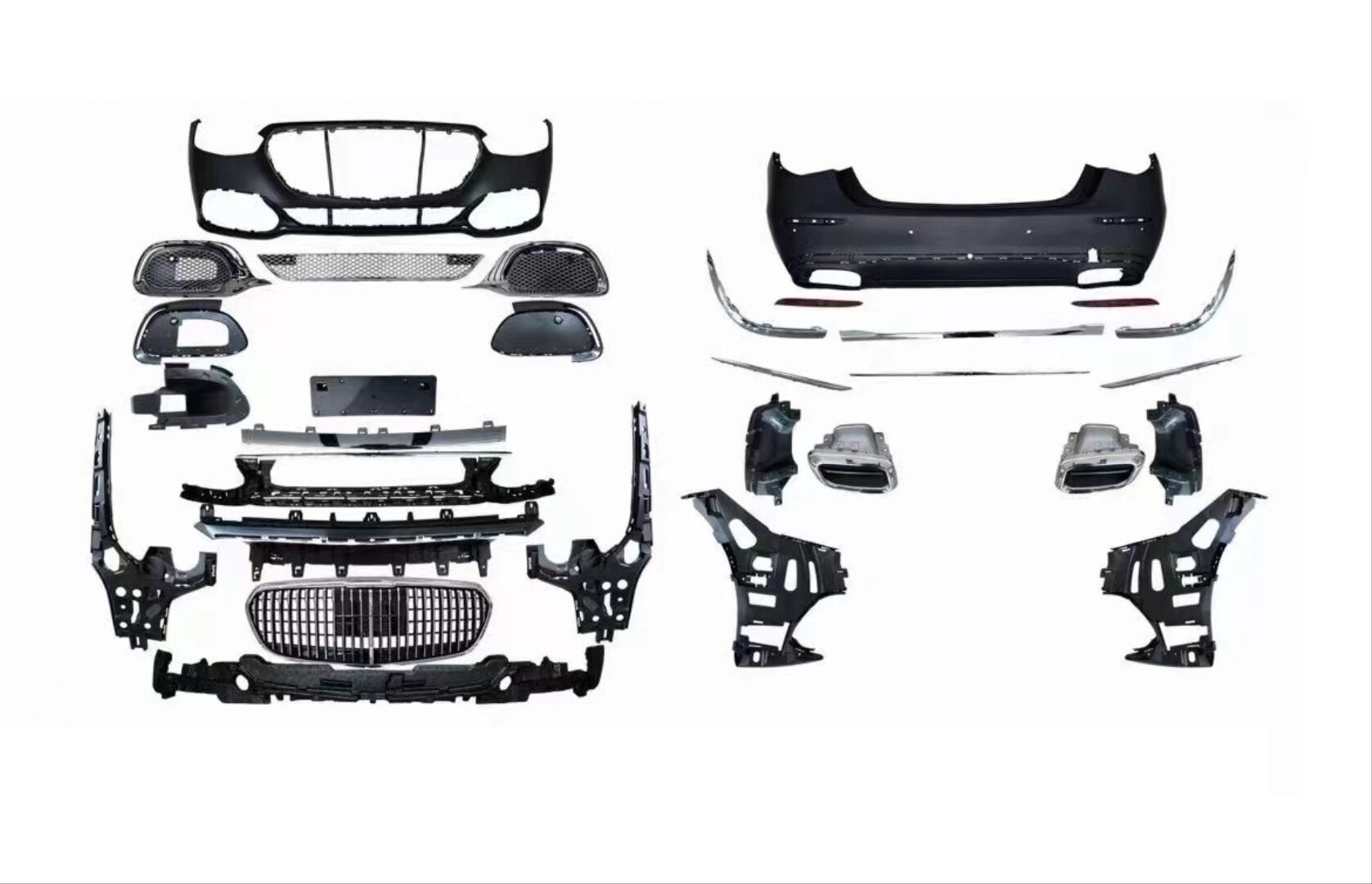 W223 S SERİSİ 2021+ MAYBACH BODY KIT (KROM SİS KAPAKLI)