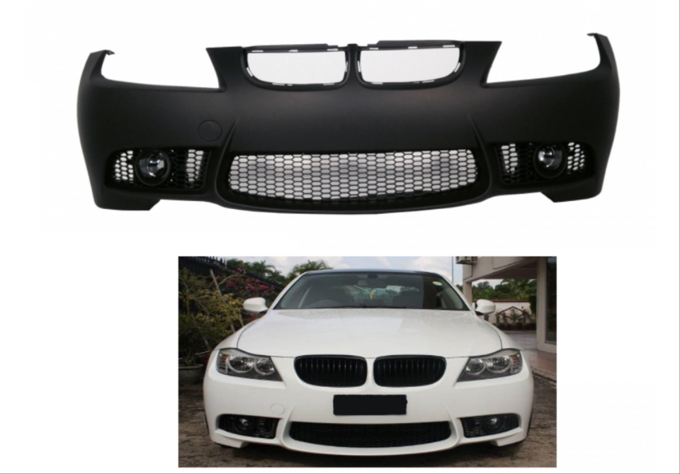3 SERISI E90 2005-2008 IÇIN UYUMLU M3 GÖRÜNÜM ÖN TAMPON + PANJUR (SIS LAMBALARI DAHIL)