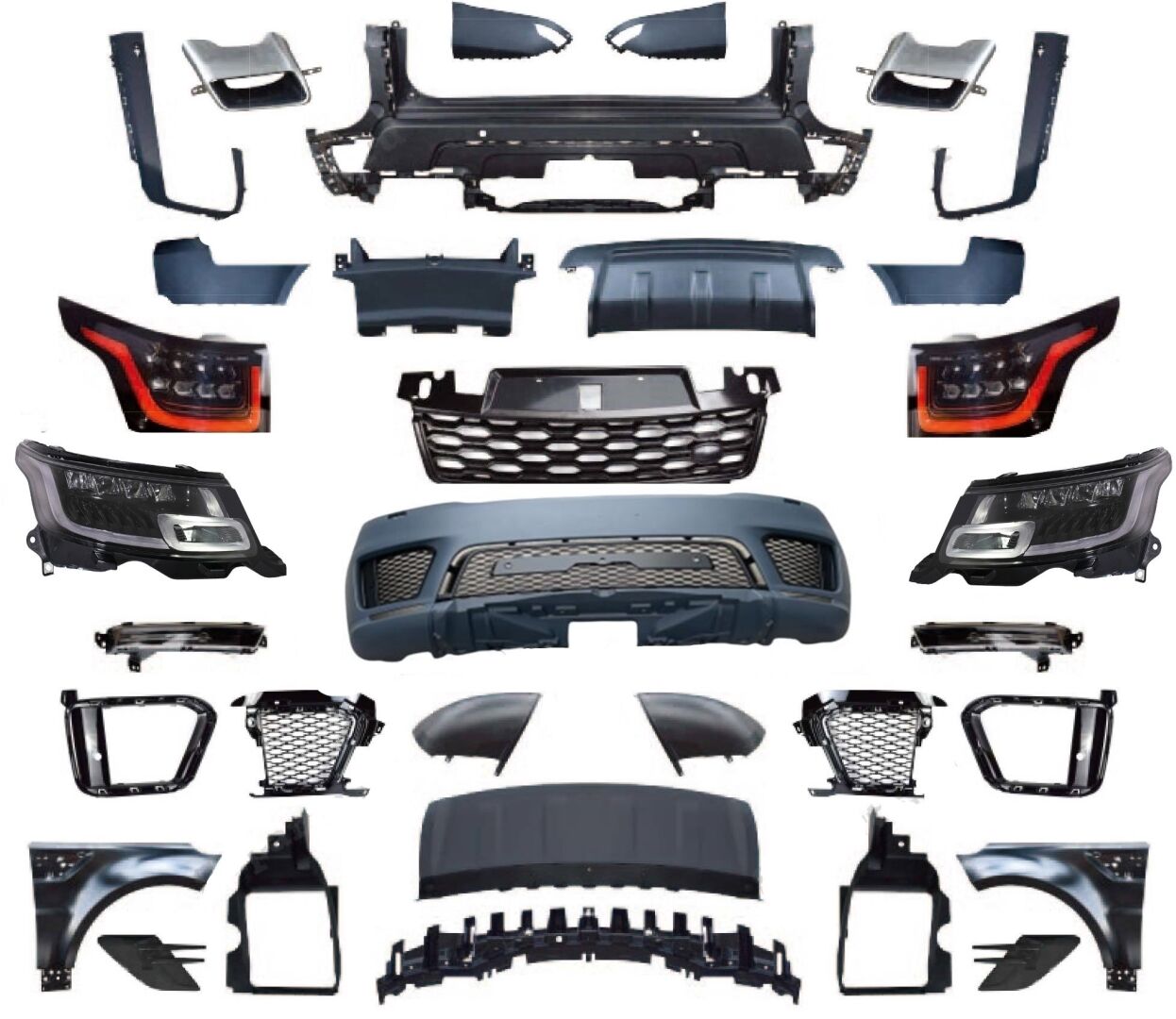RR SPORT 2014-2017 IÇIN FACELIFT 2018+ BODY KIT (L494 MAKYAJLAMA)